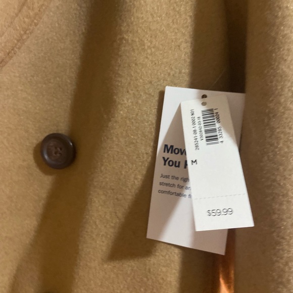NWT Old Navy Medium Camel Peacoat - Picture 2 of 4